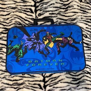 Vtg 1995 BATMAN FOREVER Luggage Suitcase DC Comics